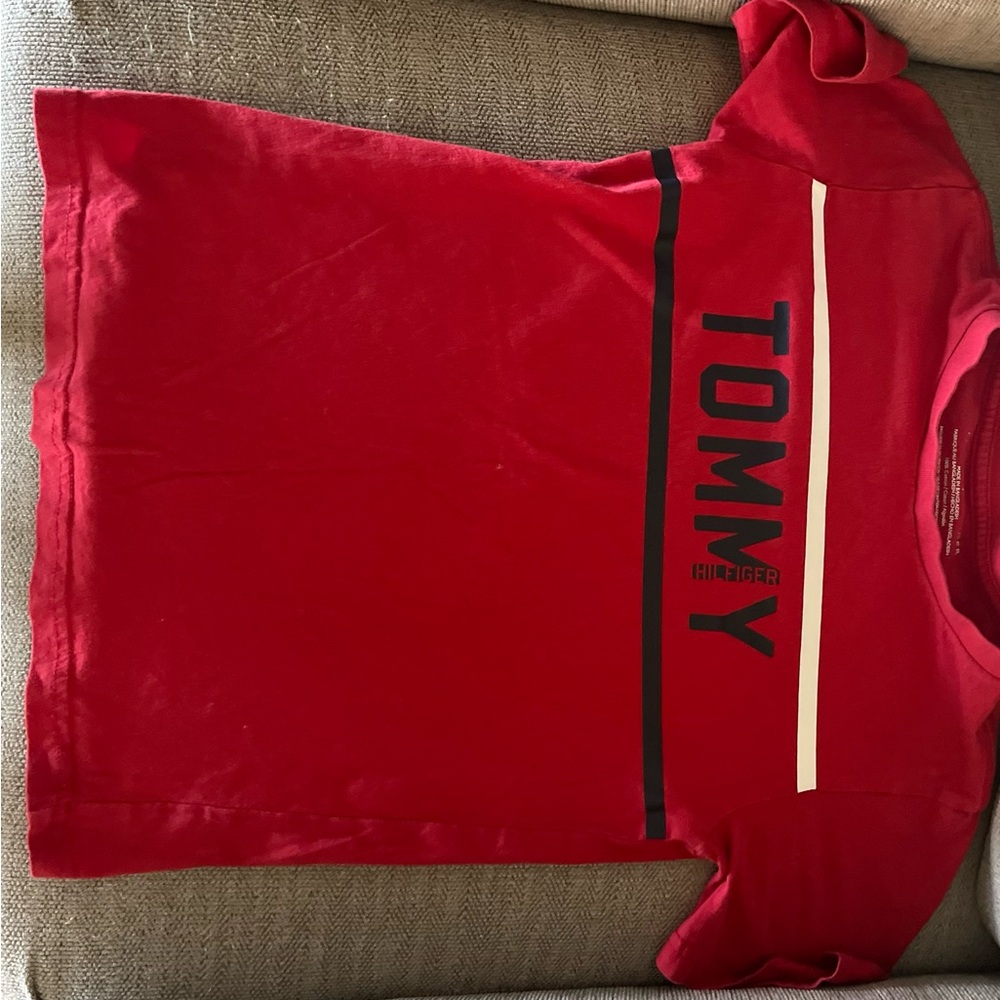 Tommy Hilfiger Kids Red Tee with Logo